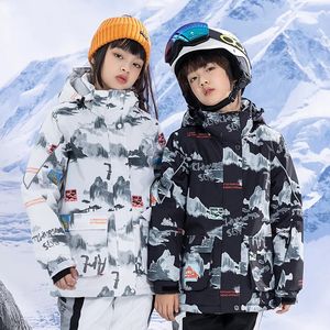 Diğer Spor Malzemeleri Kayak Takımları Çocuk Kayak Ceket Boys Snowboard Ceket Kızlar Kış Giyim Süper Sıcak Rüzgar Dışı Açık Spor Giyim Çocuk 231205