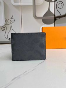 Portamonete di design classico di lusso 2023 Borsa da uomo lunga alla moda con tasche classiche con monogramma, apertura e chiusura con cernieraBreve borsa per il cambio di paragrafo