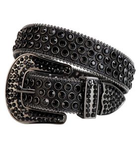 Western Cowboy Bling Ovski Kristall Strass Gürtel Nieten Ledergürtel Abnehmbare Schnalle für Damen und Herren7724559