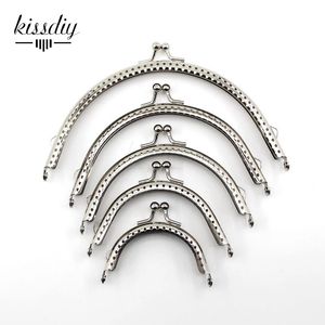 Accessori per parti di borse 20 pezzi 6,5/8,5/10,5/12,5/15,5 cm argento lucido base semicerchio telaio per borsa in metallo chiusura a bacio accessori per borse fai da te 5 dimensioni 231205