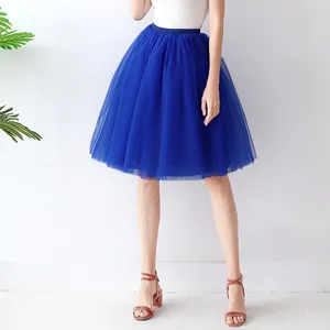 Saias Mulheres Tule Saia Tutu Underskirt Vestido Curto Ballet Dança Vestido Noite Ocasião Desempenho