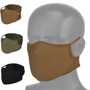 Całowanie maski maski do polowania wojskowego strzelanie do maski oddychające na zewnątrz motocykl jazdy spostrs Maski zmywalne połowa twarzy maska ​​wielokrotnego użytku 231204