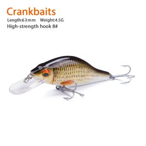 Köder lockt Hanlin Mini Minnow 63 mm 45 g Angelköder lebensechte künstliche Kurbelköder harter Fischköder schwimmender Wobbler Bass Tackle 231206