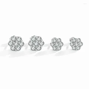 Brincos GJWJ Shinny Moissanite 3mm D Cor Diamante Teste Passado 925 Brinco de Prata Esterlina Jóias Finas Presente de Casamento