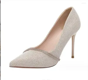 Dress Shoes Women's High Heels Fashion Sexy Party Pumps Women Crystal Slip-on Spike Thin Female Large