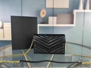 High Quality Fashion Luxurys Designers Bags Women Handbags Black Gold Caviar Chain Shoulder Crossbody