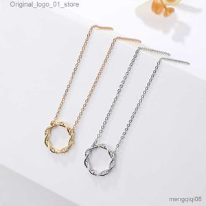 Pendant Necklaces Harong Helix Structure Charm Necklace Metal Choker Chemistry Biology Creativity Jewelry Necklace Pendant for Women Girl Gift Q231207