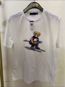 2023 US Polos Bear Shirt T-shirt da uomo e da donna US Hockey su ghiaccio a maniche corte EU UK Blu navy