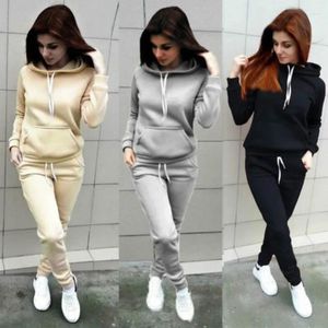 Frauen Zwei Stück Hosen Sets Frauen Trainingsanzug 2023 Sweatshirt Pullover Winter Herbst Lounge Tragen Sport Anzug Passenden 2 Stück