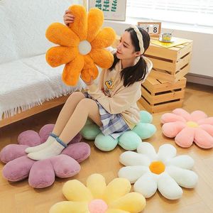 Pillow INS Flower Plush Pillows Throw Chair S Bedroom Sofa Office Seat Round Filling Home Decoration