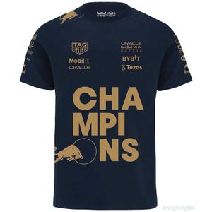 Herrt-shirts utomhus T-shirts 2023 Team Championship Commemorative Edition F1 Racing Suit Short Sleeved Polo Verstappen Samma nya produkt NQ4W