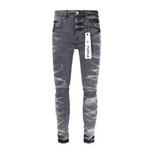 designer amirssNuovi jeans da uomo alla moda grigio rugoso di marca viola