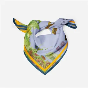 Scarves 53cm Chinese Style Sketch Of Vanessa Luxury Woman Silk Scarf Bandana Headband Hijab Muslim Neckerchief Clothes Accessory For Bag