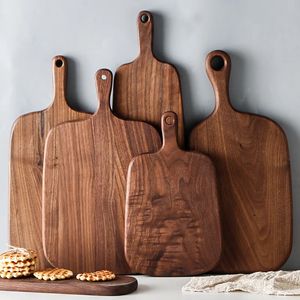 Chopping Blocks Quality Kitchen Wooden Chopping Blocks Beech Walnut Cutting Board Pizza Bread Fruit Sushi Tray Hangable Non-slip Kitchen Tools 231207