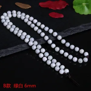 Hängen Natural Burma Jades Luxury Pendant Lanyard Neck Strap Men Women Fine Jewelry äkta Myanmar Jadeite Stone Bead Halsband