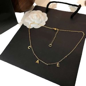 FF CD Pendant Neckor Designer Fashion Necklace Choker G Chain Sier Plated Gold Rostly Steel Letter For Women Jewely X029