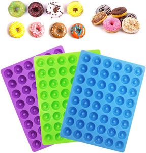 Mini Donut Silicone Candy Mold 48-Cavities Gummy Ring Molds Nonstick Food Grade Mold for Candies Chocolate Ring Gummy Candy