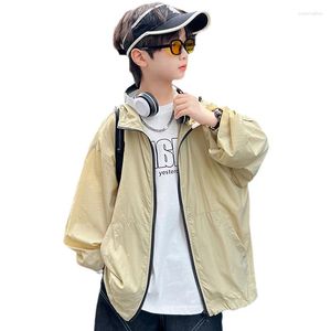 Jackets Boys Summer Jacket Coat Solid Color Boy Est Kids Casual Style Clothes For 6 8 10 12 14