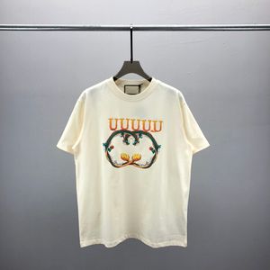 디자이너 뉴스 탑 여름 티셔츠 패션 캐주얼 셔츠 고급 의류 거리 귀여운 셔츠 남자 고품질 중립 커플 티셔츠 SS63