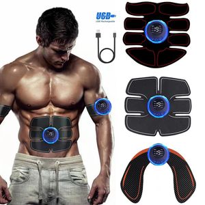 Portable Slim Equipment USB Chargeing EMS Muscle Stimulater ABS Pulse Massger Waist Abdominal Muscle Training Slimming Massage Fitness 231206