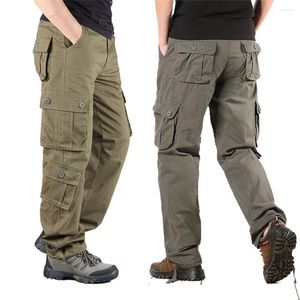 Calças masculinas homem militar tático carga casual trabalho calças multi-bolso algodão caminhadas sprots jogger ao ar livre para homens soltos
