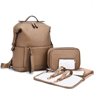 Wickeltaschen, Multifunktions-Wickeltaschen aus Leder, große Kapazität, Babytaschen für die Babypflege, Wickeltaschen für Mama, Outdoor-Reisen, Umstandsrucksack 231206