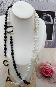 Collana di design per donna Collana maglione Marchio di diamanti Collane con ciondolo di perle Girocollo Accessori di gioielli di lusso Regalo