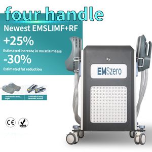 Elektromagnetisk kroppsformning av celluliter sprängande muskelträning 4 Handtag Maskin Emszero Body Slimming Abs Training Hi-EMT Instrument