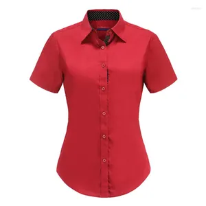 Camicette da donna Dioufond Camicetta stampata a pois Camicia da donna Manica in cotone Abbigliamento da lavoro Stampa bianca Blusa Feminina Navy Top 2023