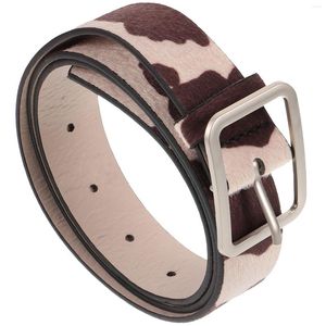 Belts Cow Pu Belt Trendy Accessories Women's Western Printing Ladies Imitation Vaquera For