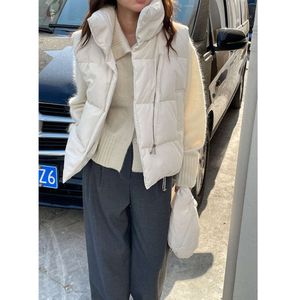 Mulan Warm And Fashionable Layered Down Coat For Women 2023 Winter New Korean Edition Lightweight White Duck Down Vest 32525