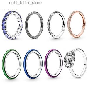 Solitärring ME Blue Shocking Purple Laser Green Pav S925 Sterling Silber Ring für Frauen Mädchen Drei Steine passen zwei Ringverbinder 2022 Trend YQ231207