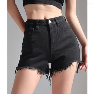 Kvinnors jeans sexiga nödställda högmästare smala fit smala denim shorts