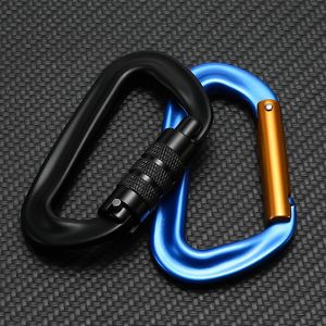 Carabiners CLIWIZ 12KN Professional D Shape Safety Carabiner Aluminum Key Hooks Climbing Security Master Lock Outdoor Hiking Tool With CE 231206