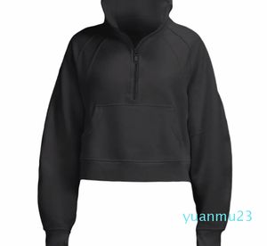 Womens Yoga Hoodie Autumn and Winter Women Jackets förtjockar jackor Hoodys Sport Half Zipper Terry Designer Tröja Chothing