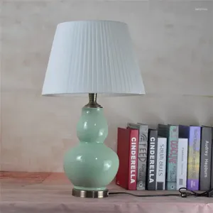 Lampy stołowe ręcznie robione chińskie dekoracja ceramiczna europejska lampka sypialnia nocna nowoczesna konstrukcja porcelanowa