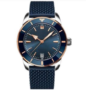 U1 TOP AAA Bretiling Super-Ocean Super-Stael Stal Rotating Rame Mens Watch Automatyczny ruch mechaniczny zegarki gumowe zegarki Luminoin