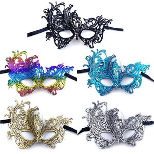 Cosplay Lace Masquerade أقنعة العين تصحيح سيدة نصف وجه Bronzing Phoenix Halloween Festive Venetian Comples Carnival Dance Dance Nightclub Birtyday Ball