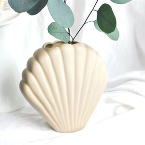 Velas Creative Shell Vaso Molde de Silicone Gesso Molde de Cimento DIY Handmade Pen Holder Flower Pot Artesanato Fazendo Home Desktop Simple Decor 231207