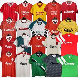 REDS RETRO SOCCER Jerseys 79 81 82 83 84 85 86 87 88 89 91 92 93 94 95 96 97 98 99 00 01 Koszulki futbolowe T Dalglish Rush Johnston McManaman Owen Fowler Barnes Clough