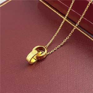 ring holder necklace rose quartz custom pendant diamond chain luxury Stainless Steel 18K Gold Plated Womens Christmas Valentine's Day jewler