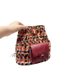 Damskie torby luksusowe Znakomita kompozytowa torba z wiadrem wełniany wełniany pasek na ramię