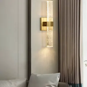 Lâmpada de parede moderna e minimalista, cristal de luxo de alta qualidade para quarto, sala de estar, estudo, banheiro, corredor, escadas, vida bem.