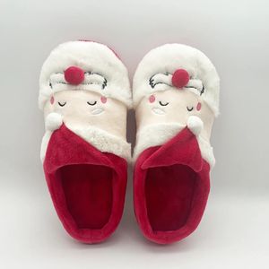 Slippers 0309 Highland Cow Christmas Santa Claus Slippers Cartoon Xmas Warm Slipper Indoor Warm Gingerbread Man Cotton Slippers Men W 231206