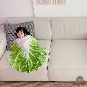 Blankets Baby Cabbage Blanket Funny Cabbage Blanket Flannel Leisure Living Room Creative Baby Wrapped Blanket Quilt Tiktok Same Style R231207