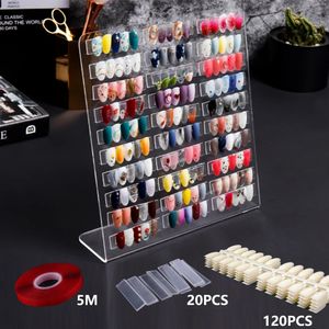 Nail Practice Display Model Nail Display Board Acrylic Nail Gel Polish Varnish Color Display Card Book Chart False Nail Tips Dedicated Painting Show 231207