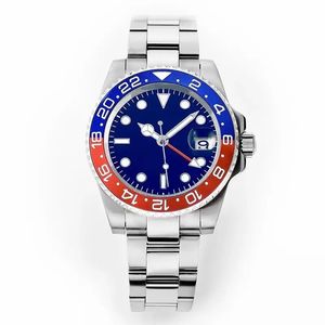 U1 Top AAA Роскошные часы Clean CF II GMT VR3186 Pepsi Автоматические мужские часы Красный Синий Керамический безель Черный циферблат Юбилейный стальной браслет 904L Super Edition Тот же серийный номер T615
