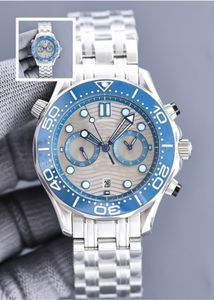 Wysokiej jakości męski zegarek z niebieską i sierową tarczą, pasek 41 mm, składana klamra, szafirowy szklany świecy Montre de Luxe Homme Watch, Dhgate