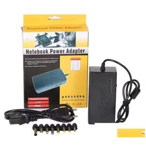 Laptop Adapters Chargers 96W Power Adapter US/EU/UK MTI-Funktionell justerbar utgång 12-24V Notebook Supply Charger med 8 kontakter DHQO1