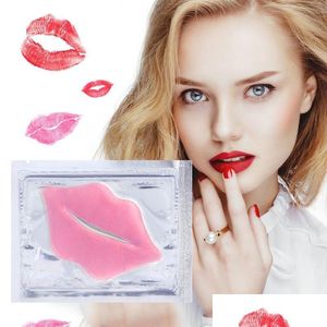 Outros itens de massagem Beleza Super Lip Plumper Rosa Cristal Colágeno Máscaras Umidade Essência Rugas Ance Cosméticos Coreanos Cuidados com a Pele D Dhatz